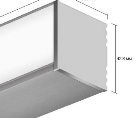 Накладной алюминиевый профиль для светодиодных лент LD profile – 19, 29471
