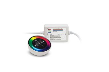TOUCH Контроллер RGB LD-RC-T-B2 RGB controller + white round remote 3x6A 28055