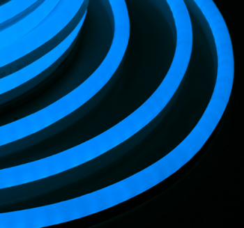 Синий светодиодный неон гибкий LP 220В 2835 120 8Вт 50м/бухта 120LED/1м 8x16мм