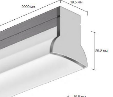 Накладной алюминиевый профиль для светодиодных лент LD profile – 32, 31023