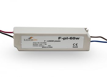 Блок питания LD PLASTIC 60W-12V 5А IP67, 17494
