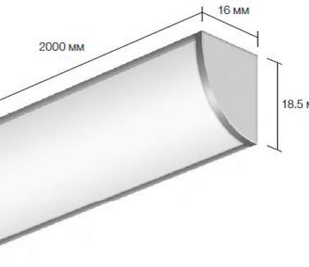 Профиль угловой алюминиевый СПУ1616-А 2м 106452