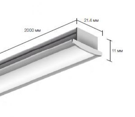 Встраиваемый алюминиевый профиль для светодиодных лент LD profile – 33/2, 31026