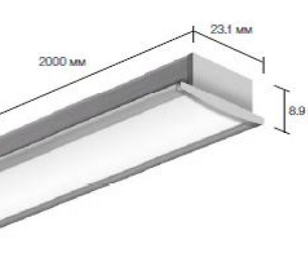 Встраиваемый алюминиевый профиль для светодиодных лент LD profile – 01, 29414